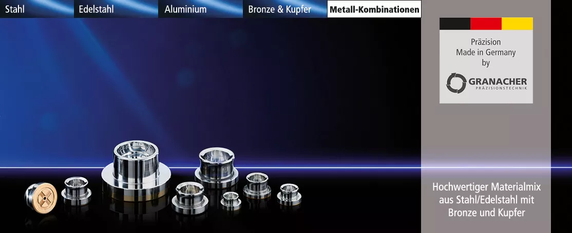 Hochwertiger Materialmix aus Stahl/Edelstahl mit Bronze und Kupfer